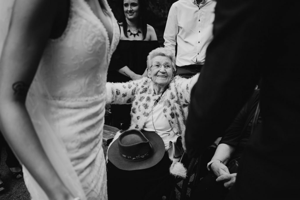 Kangaroo Valley Bush Retreat Wedding photographer; South Coast; Grandma